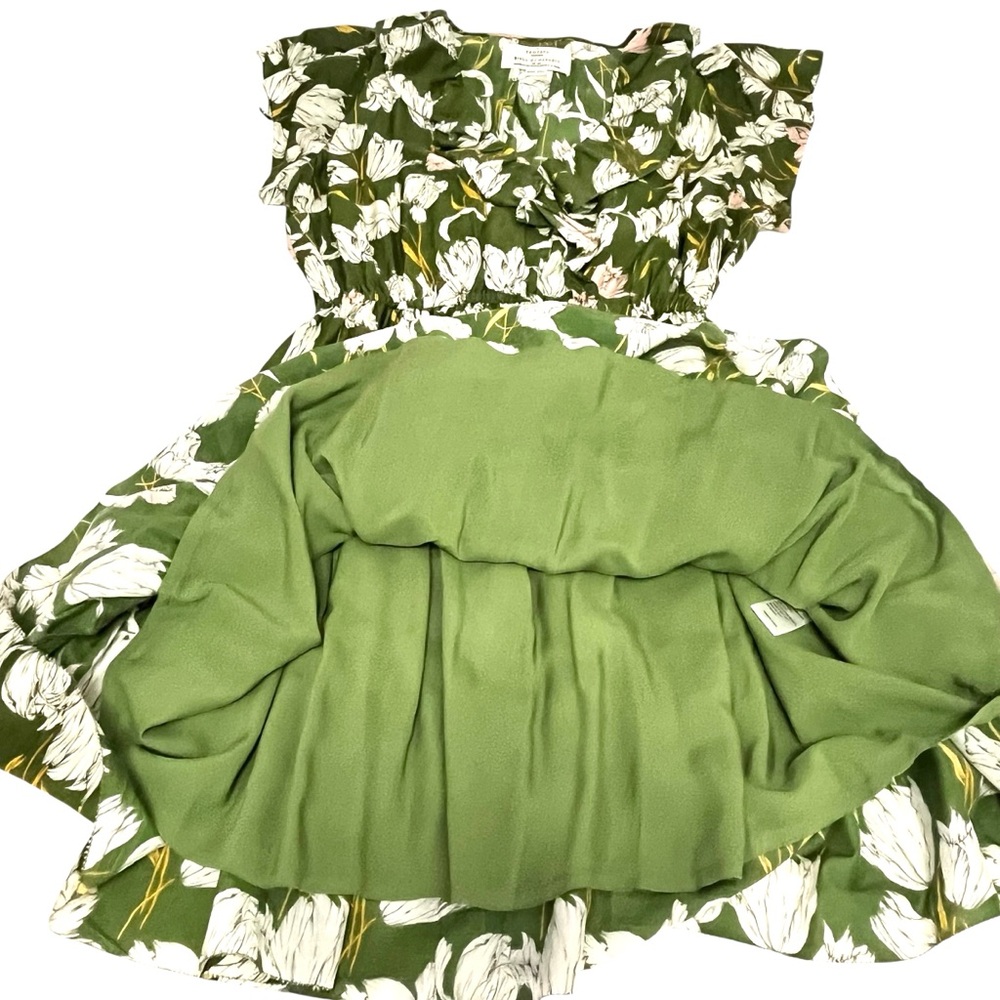 Trovata Olive Floral Ruffle Mini Dress - Picture 8 of 13